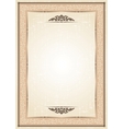 vintage frame at grunge background with retro vector image