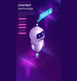 chatbot technology artificial intelligence vector image vector image