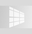transparent overlay window and blinds shadow vector image