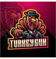 turkey gunner esport mascot logo vector image