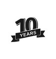 10 years anniversary logotype isolated vector image