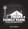 family farm badges or labels vector image