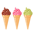 ice-cream cones vector image