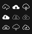 cloud icon outline and solid vector image