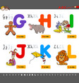 Education cartoon alphabet letters for kids Vector Image