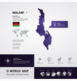 malawi map vector image