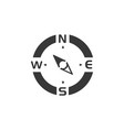 compass north west direction icon weather and map vector image