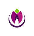 flower beauty colored logo vector image