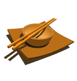 japanese style dining set vector image