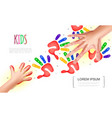 light kids hands concept vector image
