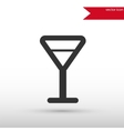 martini glass black icon and jpg flat vector image