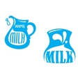 milk emblems and symbols vector image vector image