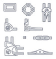 set of decorative border frames vector image