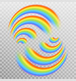 set of realistic colorful rainbow eps 10 vector image