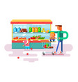 supermarket design flat vector image vector image