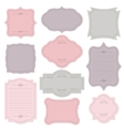 vintage frames and labels set isolated on white vector image