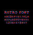 retro style alphabet vector image vector image