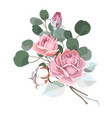bouquet with roses vector image