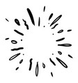 doodle sketch style of starburst sunburst vector image
