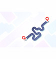 road trip taxi pave route location vector image vector image