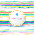 summer striped pattern colorful on white vector image vector image