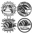 vintage confectionery emblems vector image