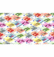 bright different euro banknotes in a rows vector image vector image
