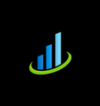business finance chart logo vector image