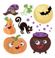 halloween goods hand drawn cartoon vector image vector image
