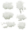 smoke fog and clouds set vector image vector image