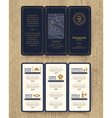 vintage restaurant menu design pamphlet vector image vector image