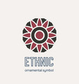mosaic ethnic emblem vector image