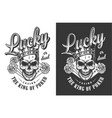casino concept with skull vector image vector image