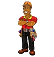 construction workers with helmet vector image