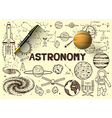 astronomy sketch vector image