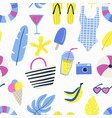 fashion set of woman s summer clothes vector image