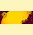 greeting banner for diwali festival vector image vector image
