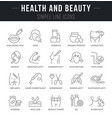 set line icons health and beauty vector image