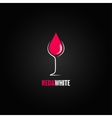 wine glass design drop background vector image