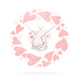 showing of a couple holding hands vector image vector image
