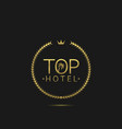 golden top hotel icon vector image