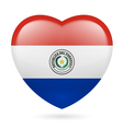 heart icon of paraguay vector image vector image