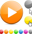 play glossy button vector image