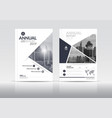 annual report cover brochure flyer design template vector image vector image