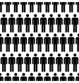 crowd of black simple men icons seamless pattern vector image