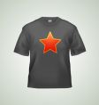black t-shirt vector image