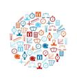 measuring icons in circle vector image vector image