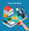 mobile bank payments composition vector image vector image