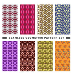 Set seamless decorative geometric shapes Vector Image