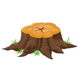 Cartoon of tree stump Royalty Free Vector Image